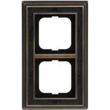 Busch Jaeger Frame 2 krypčių jungiklio rėmelis žalvarinis antracitinis dekoras 1722-843 (1754-0-4669)