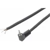 Voltcraft XL-AC35DG – 3,5 mm mono lizdas stačiu kampu, juodas