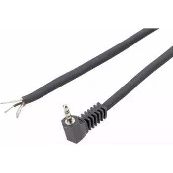 Voltcraft XL-AC35DG – 3,5 mm mono lizdas stačiu kampu, juodas
