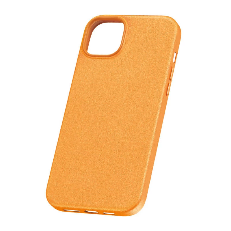 Dėklas iPhone 15 Plus Baseus Fauxther Series (Oranžinis)