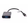 Adapterio laidas VGA (D-Sub) į Mini DisplayPort LANBERG AD-0006-BK, 0,2 m, DisplayPort 1.2, 1920×1200@60Hz, moteriška MiniDP, juoda