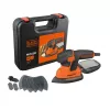 Juostinis šlifuoklis Black & Decker KA2500K-QS, 120 W, 2 mm orbita, 135×95 mm lakštas, 230 V, 2 m laidas