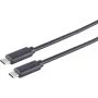 USB laidas S/CONN 13-48025 USB 3.2 Gen 2x2 1 m USB C juodas