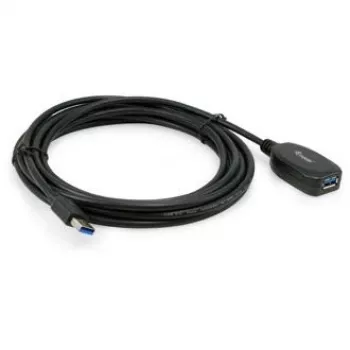 Equip 133346 USB 3.2 Gen 1 aktyvus ilginimo kabelis 5 m USB A juodas