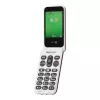 Doro Leva E22 sulankstomas telefonas, 2,8 colio (7,11 cm) ekranas, viena SIM, 0,3 MP kamera, 1150 mAh, 127,8 g, raudonai baltas