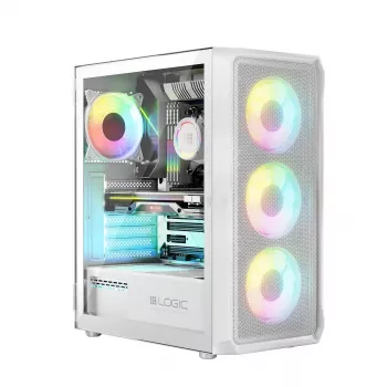 Logic Portos ARGB Minidi USB 3.0 korpusas baltas