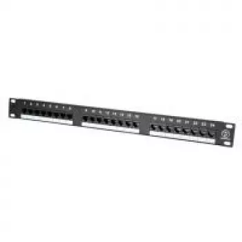 Patch Panel VALUE Cat.5e 19 colių 24 prievadai UTP juodas