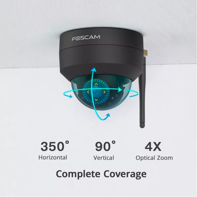 Foscam D4Z lemputės formos IP apsaugos kamera, vidaus ir lauko, 2304 x 1536 pikseliai, luboms