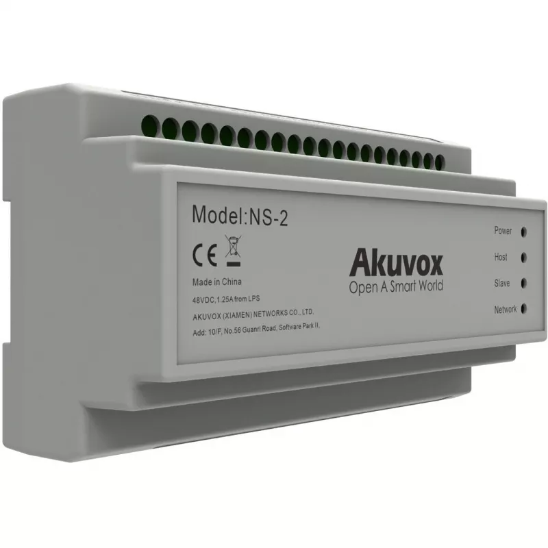 Akuvox NS-2 tinklo jungiklis Fast Ethernet (10/100) DIN bėgelis pilkas
