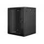 Lanberg sieninis montavimo spintos stovas 19'' 15U 600x600mm juodas (stiklinės durys)
