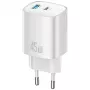 USAMS CC290 T66 45W GaN USB-A + USB-C kroviklis