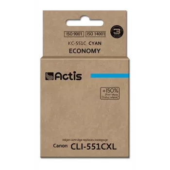Actis KC-551C rašalas (Canon CLI-551C atitikmuo; standartinis; 12 ml; ciānas)