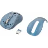 Belaidė pelė YENKEE YMS2010BE dviejų režimų ergonomiška, 2,4 GHz USB imtuvas + Bluetooth 5.1, 4 lygių DPI 1000–3200, 6 mygtukai
