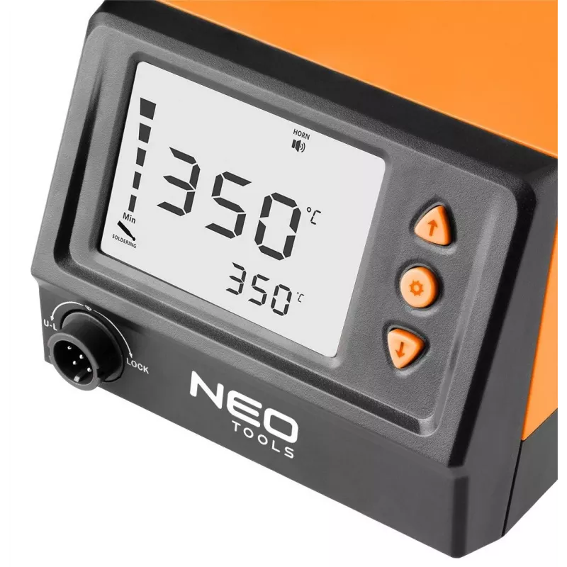Lituoklio stotelė NEO tools SL1 60 W, 180–480 °C, LCD, ESD apsauga