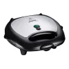 Sumuštinių keptuvė Tefal Break Time SW6148 – 2 sumuštiniams, nuimamos nelimpančios plokštės, laido laikymas, juoda/pilka