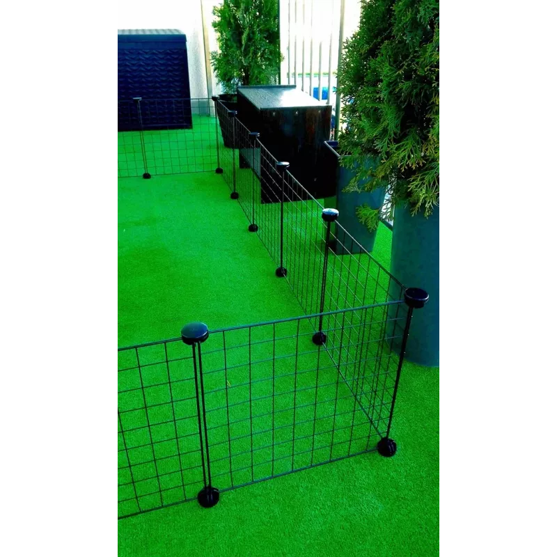 Šunų voljeras c&c Modular 145×75×37 cm – vidaus / lauko narvas, modulinė konstrukcija, juoda