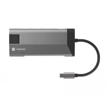 NATEC Fowler Plus USB Type-C juodai pilkas MicroSD SD centras