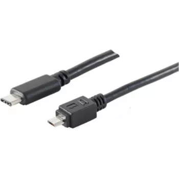 USB laidas S/CONN 77145-3.0 USB 2.0 3 m USB C Micro-USB B juodas