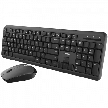 Belaidis klaviatūros ir pelės rinkinys CANYON CNS-HSETW02-UK/US Black Velvet