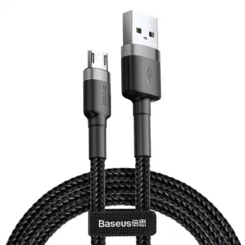 Baseus Cafule 2.4A 1m Micro USB laidas (pilkas/juodas)