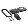 Belaidė 2-in-1 įkrovimo stotelė Belkin BOOSTCHARGE PRO QI2 WIZ026VFBK – greitasis belaidis telefono ir ausinių įkrovimas