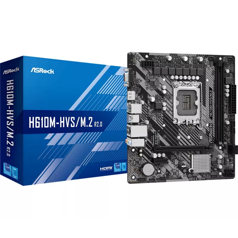 ASRock H610M-HVS/M.2 R2.0 DDR4 LGA1700 Micro-ATX pagrindinė plokštė