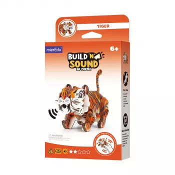 MierEdu Build and Listen 3D Dėlionė - Tigras
