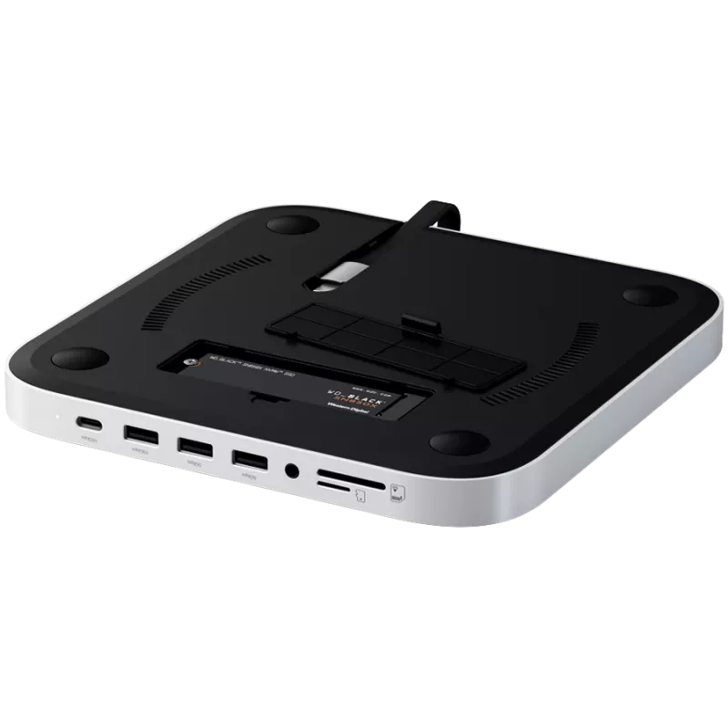 Stovas-Sąsaja Satechi ST-GMMSHS su NVMe SSD korpusu, USB 3.2 Gen 2 Type-C, balta