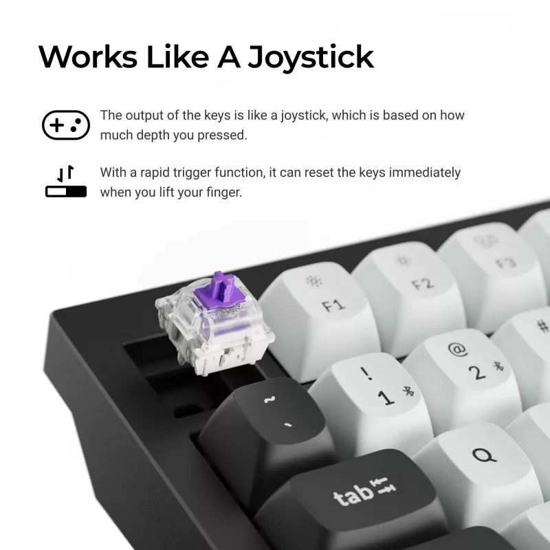 Mechaninė klaviatūra Keychron Q6H-M1 Wireless RGB Carbon Black