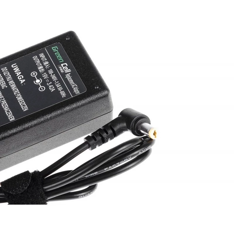 Maitinimo adapteris Green Cell AD01P — 60 W, 19 V 3,42 A, vidinis nešiojamojo kompiuterio maitinimo šaltinis, juodas