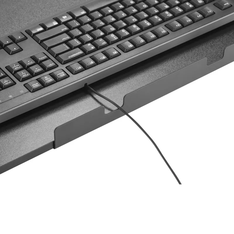 Maclean MC-839 klaviatūros ir pelės stalčius po stalu | Paslankus laikiklis klaviatūrai ir pelei | Ergonomiškas sprendimas darbo vietai
