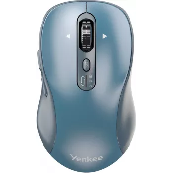 Belaidė pelė YENKEE YMS2010BE dviejų režimų ergonomiška, 2,4 GHz USB imtuvas + Bluetooth 5.1, 4 lygių DPI 1000–3200, 6 mygtukai