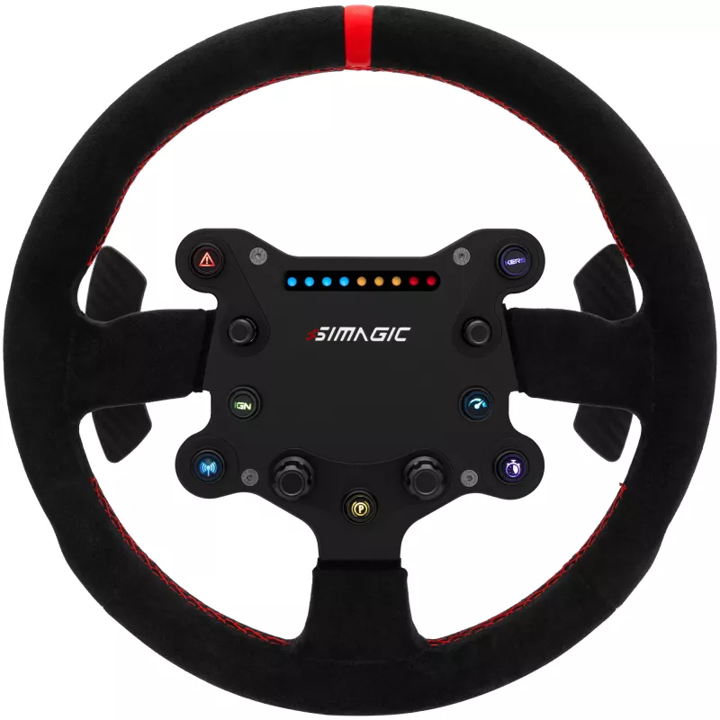 Vairaratis Simagic GTS Alcantara S202 — lenktyninis vairas su Alcantara danga
