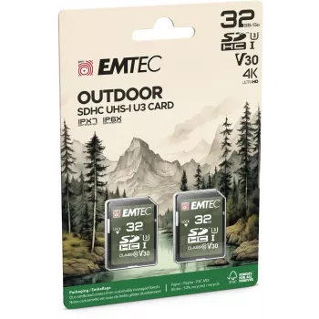 „Emtec 32GB UHS-I U3 V30 Outdoor“ atspari SD kortelė