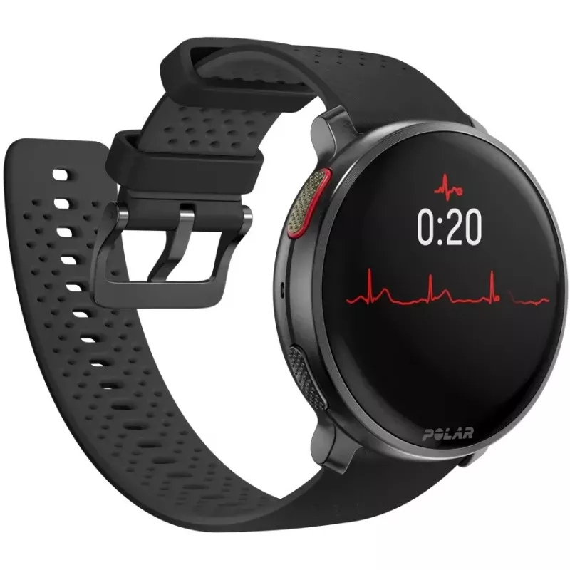 Polar Vantage V3 - Aliuminis - Sportinis laikrodis su dirželiu - Silikoninis - Ekranas 3,5 cm (1,39 colio) - 32 GB - Bluetooth - 57 g - Night Black (900108890)
