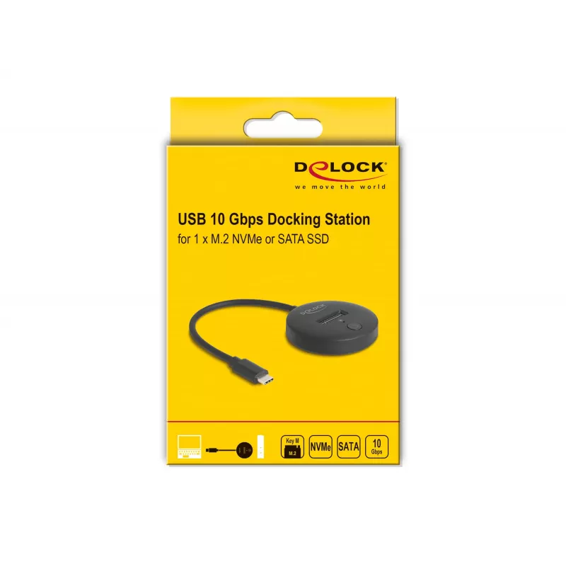 M.2 doko stotelė DeLOCK 64254 USB 3.2 Gen 1 Type-C NVMe SATA