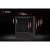 PC korpusas SAVIO Noctis Glass RGB – juodas, ATX/Micro-ATX, 210×410×450 mm, 3×120 mm priekiniai ventiliatoriai