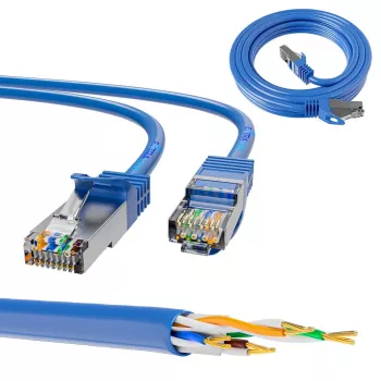 Tinklo kabelis Extralink LAN Patchcord Kat.6A RJ-45 Cat6a 3m Mėlynas