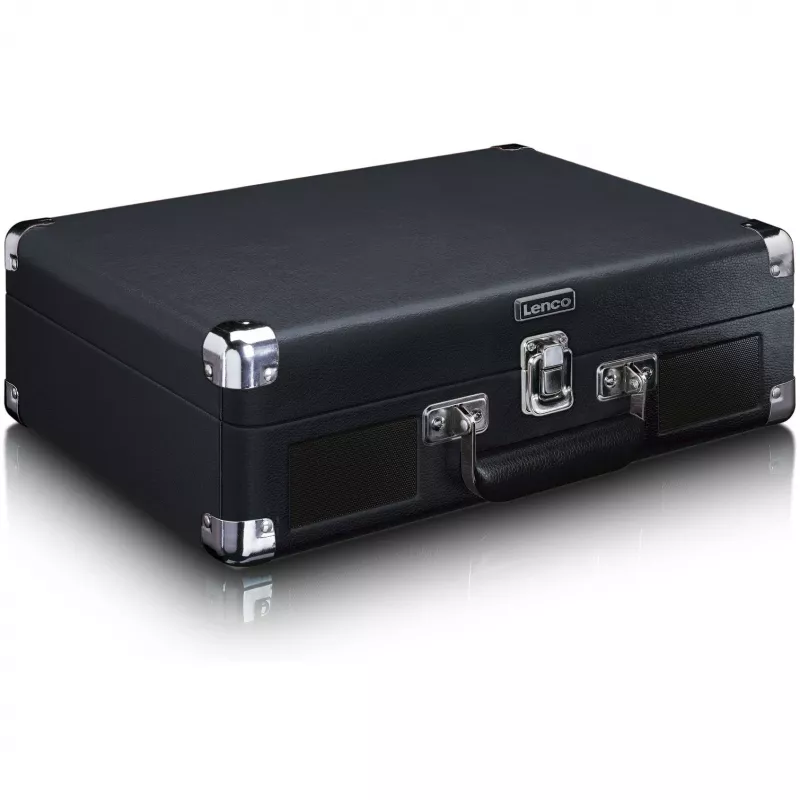 Lenco TT-115 juodas patefonas su diržine pavara, Bluetooth, USB-A, 3,5 mm ausinių lizdas, 4 W RMS, 33/45/78 aps./min.