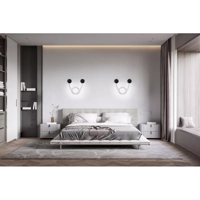 LED sieninis šviestuvas ActiveJet AJE-CAMELIA NW — 2400 lm, 4000 K, 16 W, juodas, 1580×120×65 mm, IP20
