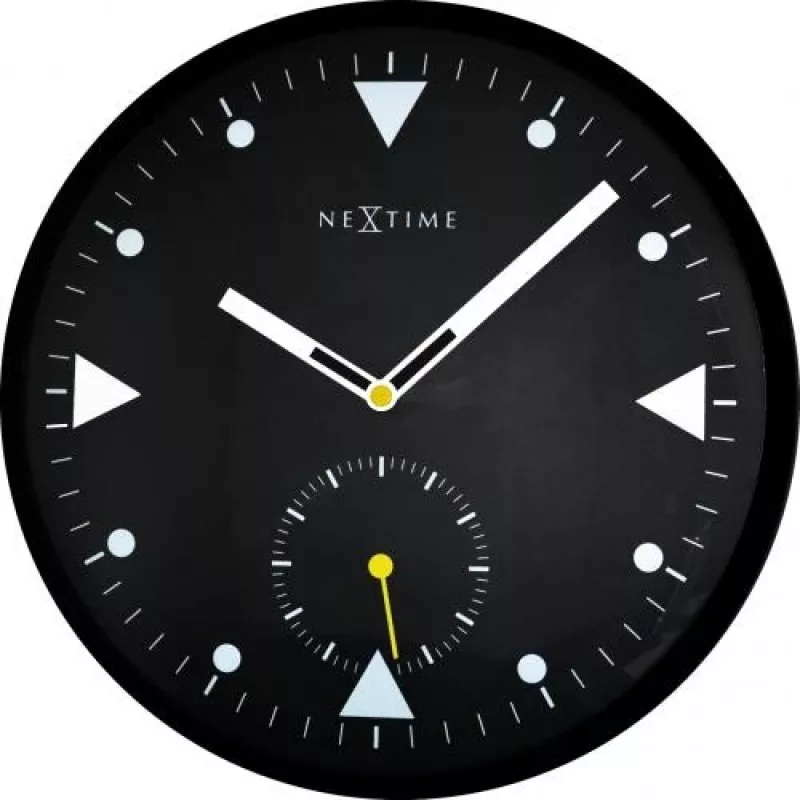 NeXtime klok 3049 Serious Black, Ø32 cm, sieninis, juodas