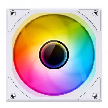 120 mm korpuso ventiliatorius Jonsbo ZK-120W Reverse ARGB White, 120 mm PWM, pintas kabelis
