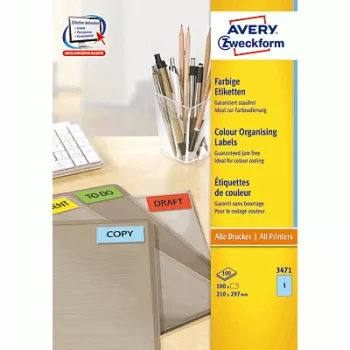Lipdukas spausdintuvui AVERY 3471 mėlynas 210 x 297 mm