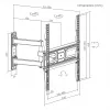 Sieninis TV laikiklis SBOX PLB-3644-2, 32–55 col., iki 35 kg, VESA 400×400 mm