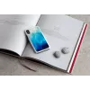 iKins apsauginis dėklas iPhone XR — mėlynas ežero paviršius, juodas vidus