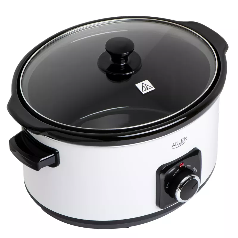 Lėtai verdantis puodas Adler AD 6413r, 5,8 L, baltas