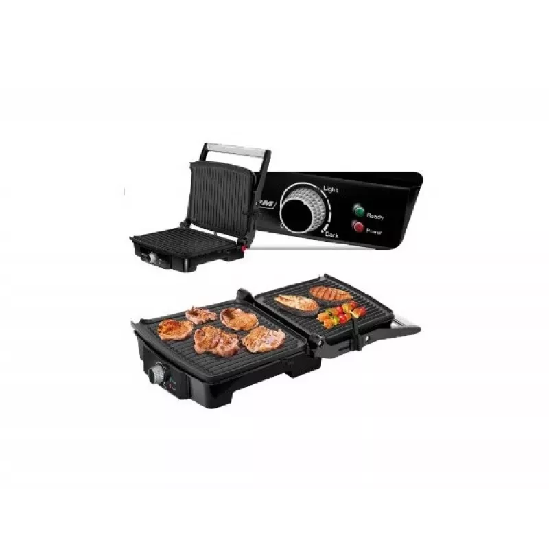 Grilinis kontaktinis kepintuvas MPM MGR-09M - 2000 W, panini grilis, reguliuojama viršutinė plokštė