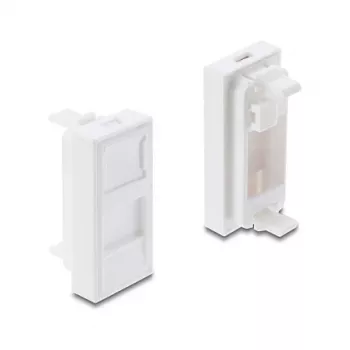 DELOCK snap-in H modulio dangtelis Keystone moduliui 1 prievadas 22,5×45 mm ABS baltas