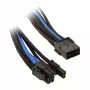Laidas SilverStone PCI-8-Pin į PCIe-6+2-Pin, 250 mm - juodas/mėlynas