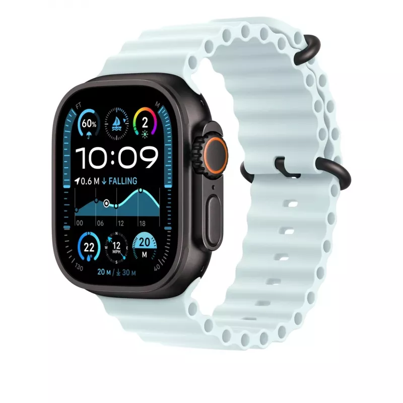 Apple 49 mm Ice Blue Ocean Band – Black Titanium Finish
